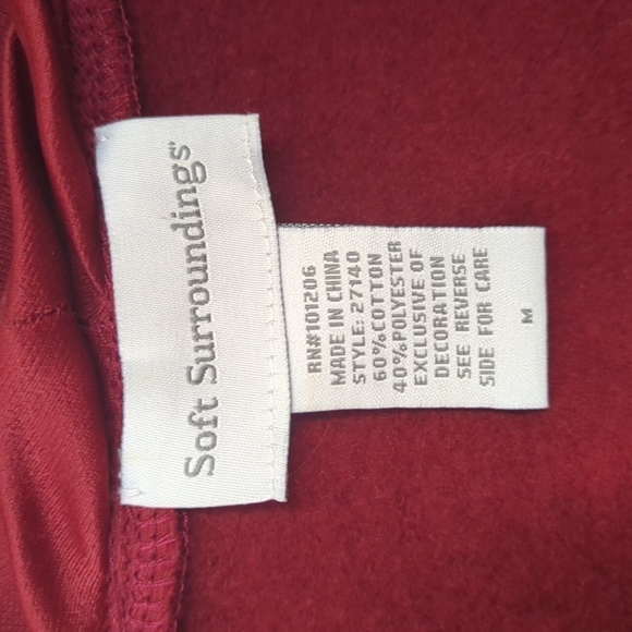 Soft Surroundings Satin Trimmed Sweatshirt - Picture 8 of 9